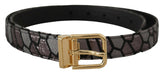 Dolce & Gabbana Multicolor Patchwork Leather Gold Jaquard Belt -   -  Dolce & Gabbana.